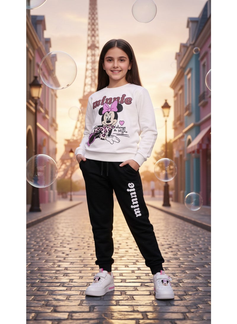 Minnie pajamas black and white casual set